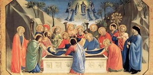 The Burial of the Virgin and the Reception of Her Soul in Heaven