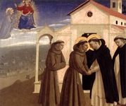 Meeting of St Francis and St Dominc
