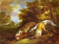 Dog Chasing a Fox