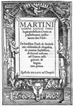 Title page in the form of a Renaissance niche
