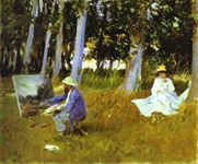 Claude Monet Painting at the Edge of a wood