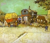 The Gypsy Caravan Camp Near Arles