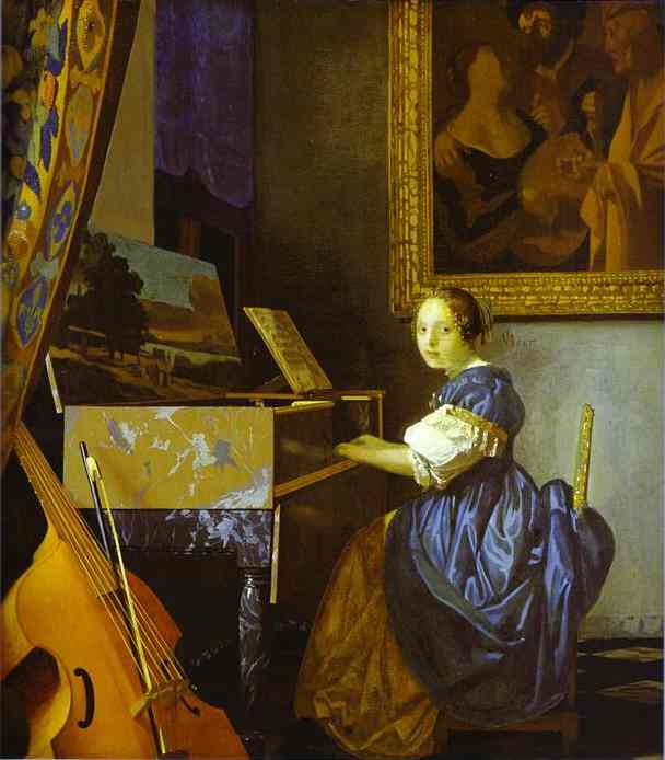 A Lady Seated at a Virginal