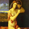 Young Woman Holding a Mirror
