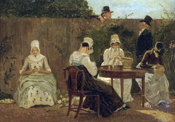 TThe Chalon Family in London jacques-laurent agasse art history realism family garden