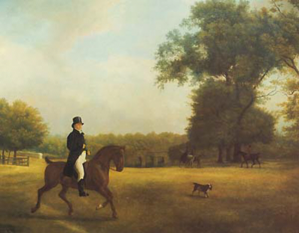 George Irving on Horseback jacques-laurent agasse art history realism animal horse dog man landscape ride riding