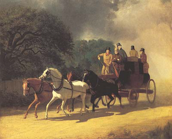 The Mailcoach art history realism animals horses men coach stagecoach jacques-laurent agasse