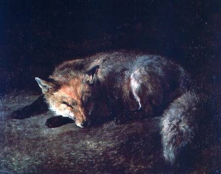 Sleeping Fox jacques-laurent agasse art history realism animal