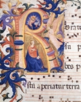 The Annunciation in an Initial R