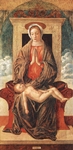 madonna enthroned adoring the sleeping child