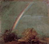 landscape with a double rainbow