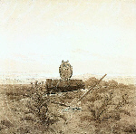 Landscape with Grave, Coffin and Owl