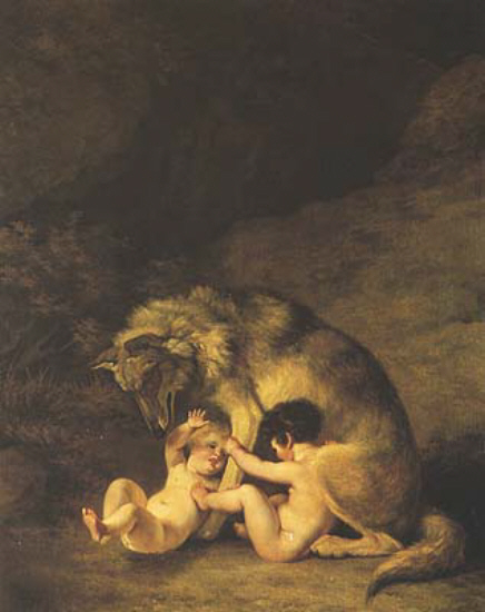 wolf babies jacques-laurent agasse myth agasse oil art history realism 19th century animal